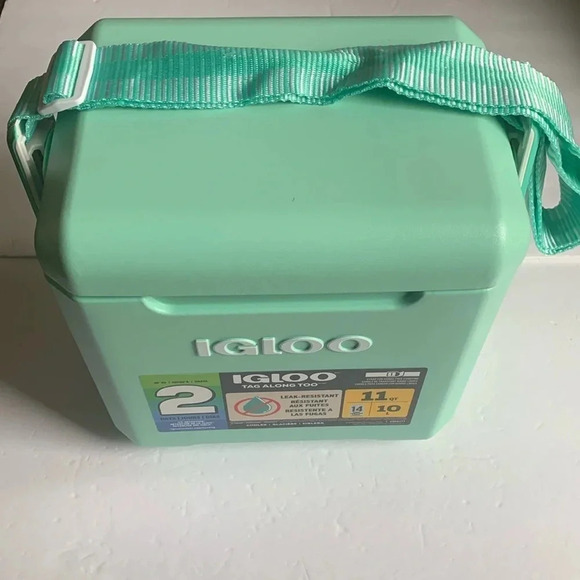 Igloo Tag Along 11 Qt Insulated Crossbody Strap SeaFoam Green NWT - Picture 3 of 9